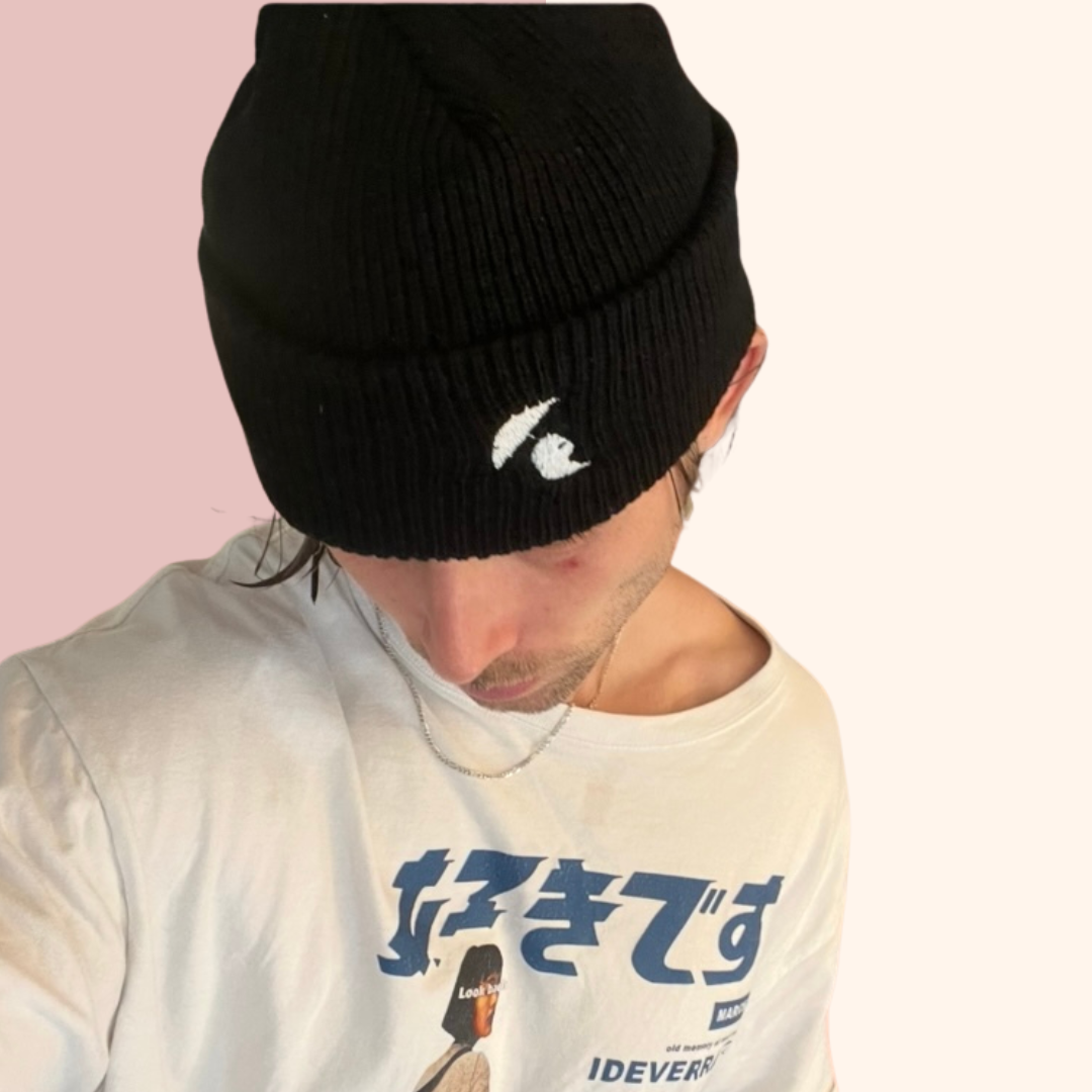 Black Fisherman Beanie