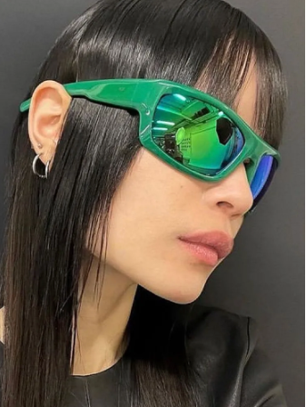 Electric Green Sports Sunglasses image 0