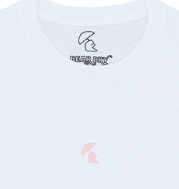 Slick-White Pink Bear T image 1