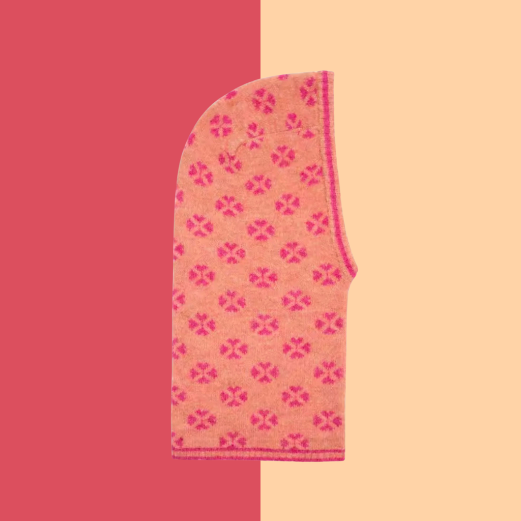 Pastel Orange Floral Balaclava