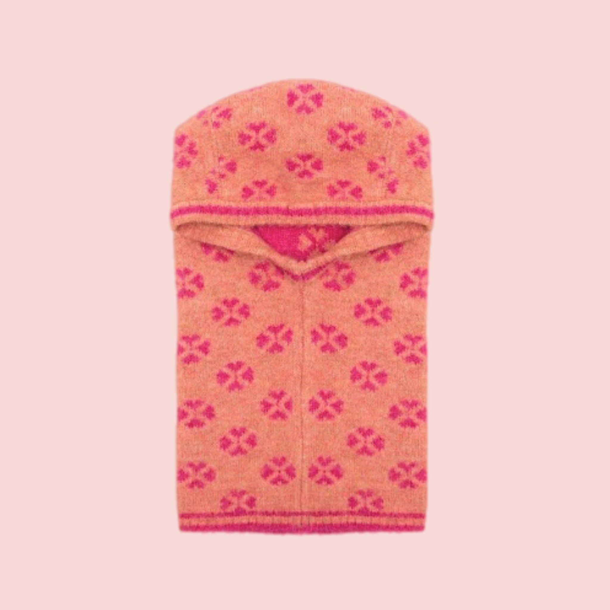 Pastel Orange Floral Balaclava image 1