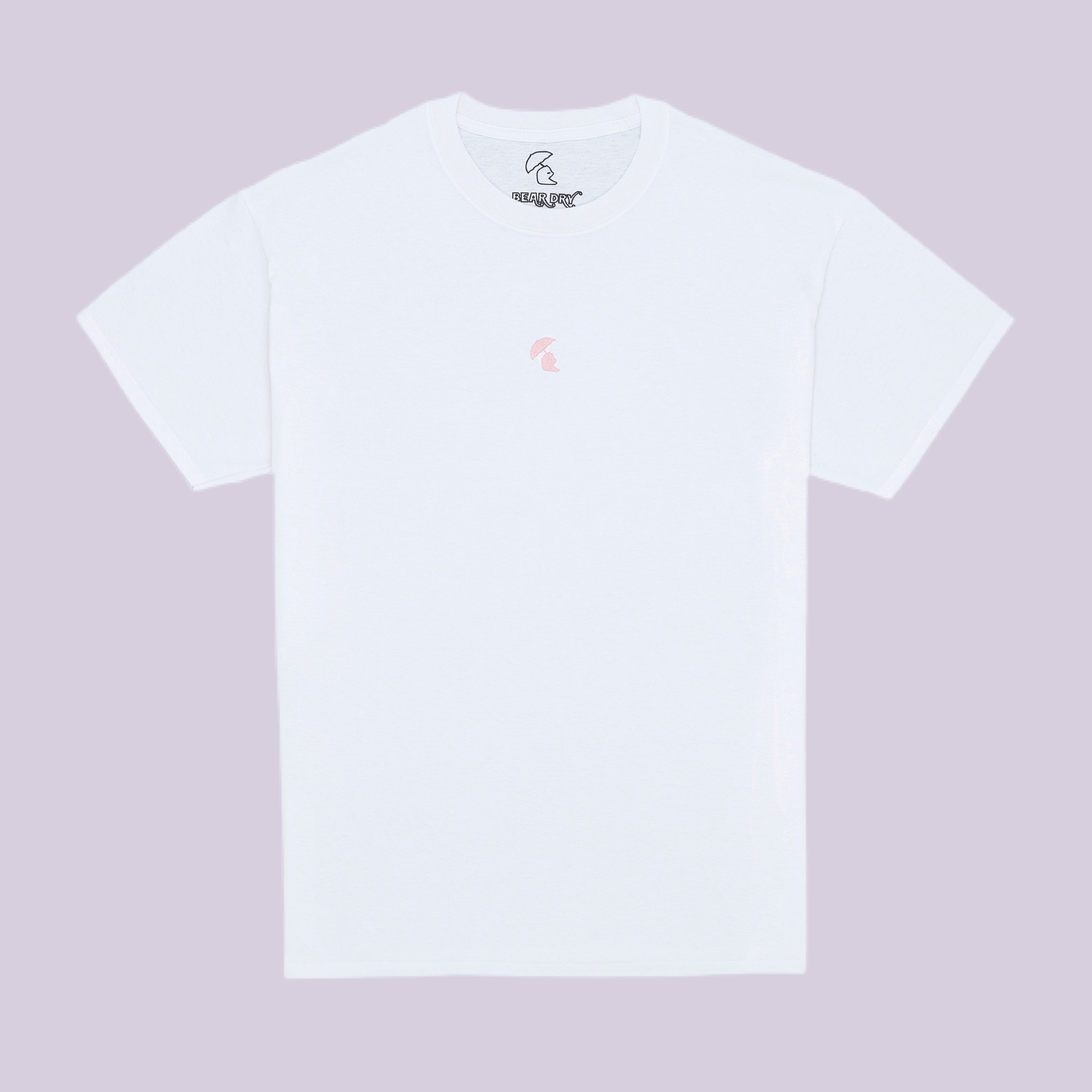 Slick-White Pink Bear T image 0
