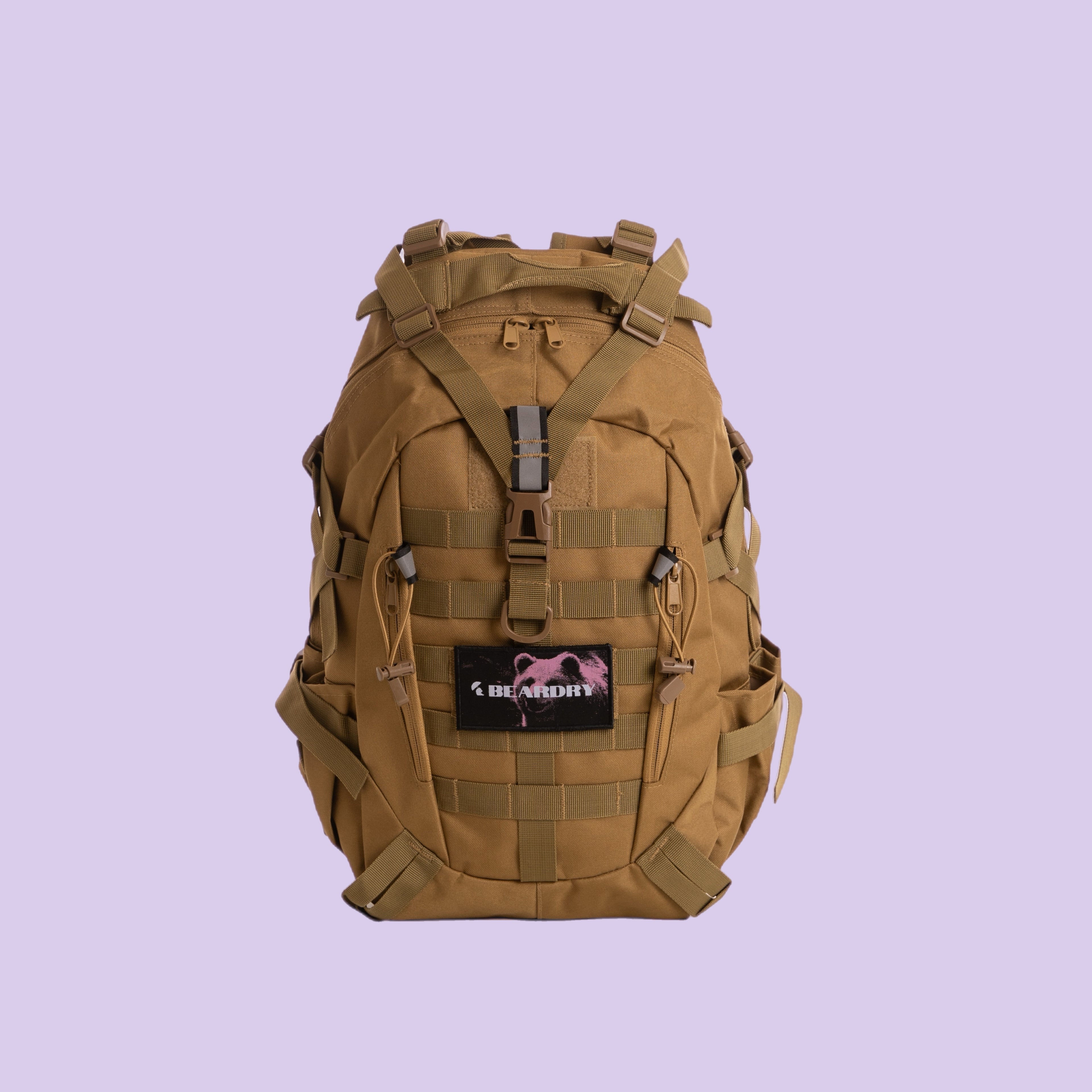 Everyday Desert Khaki 25L Backpack with Crimson Bear image 0