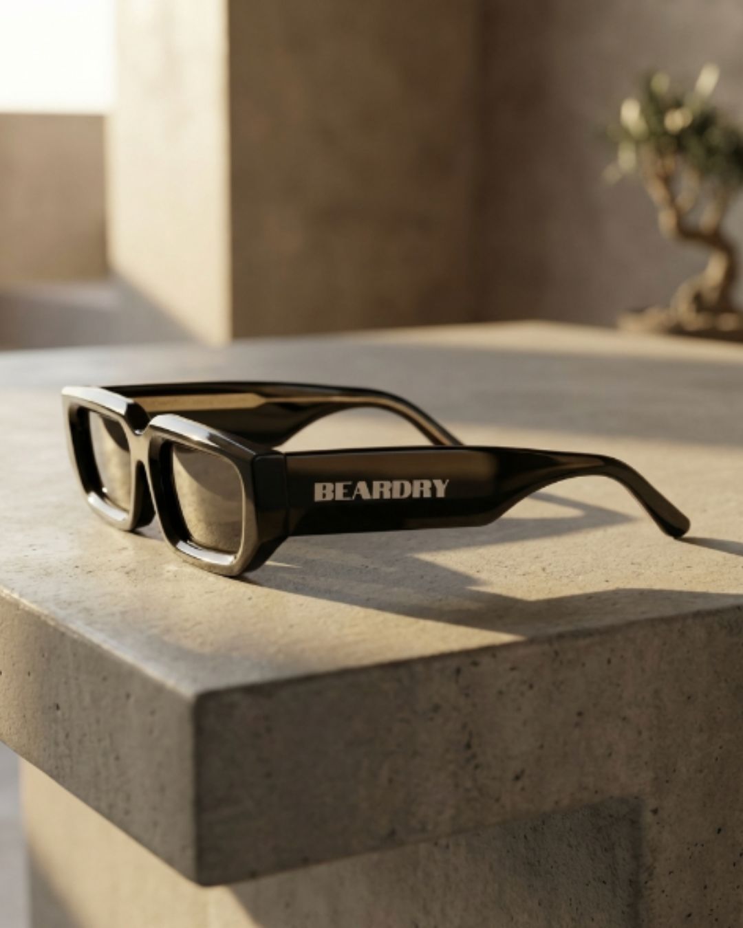 Black Drift Rectangle Polarised Sunglasses