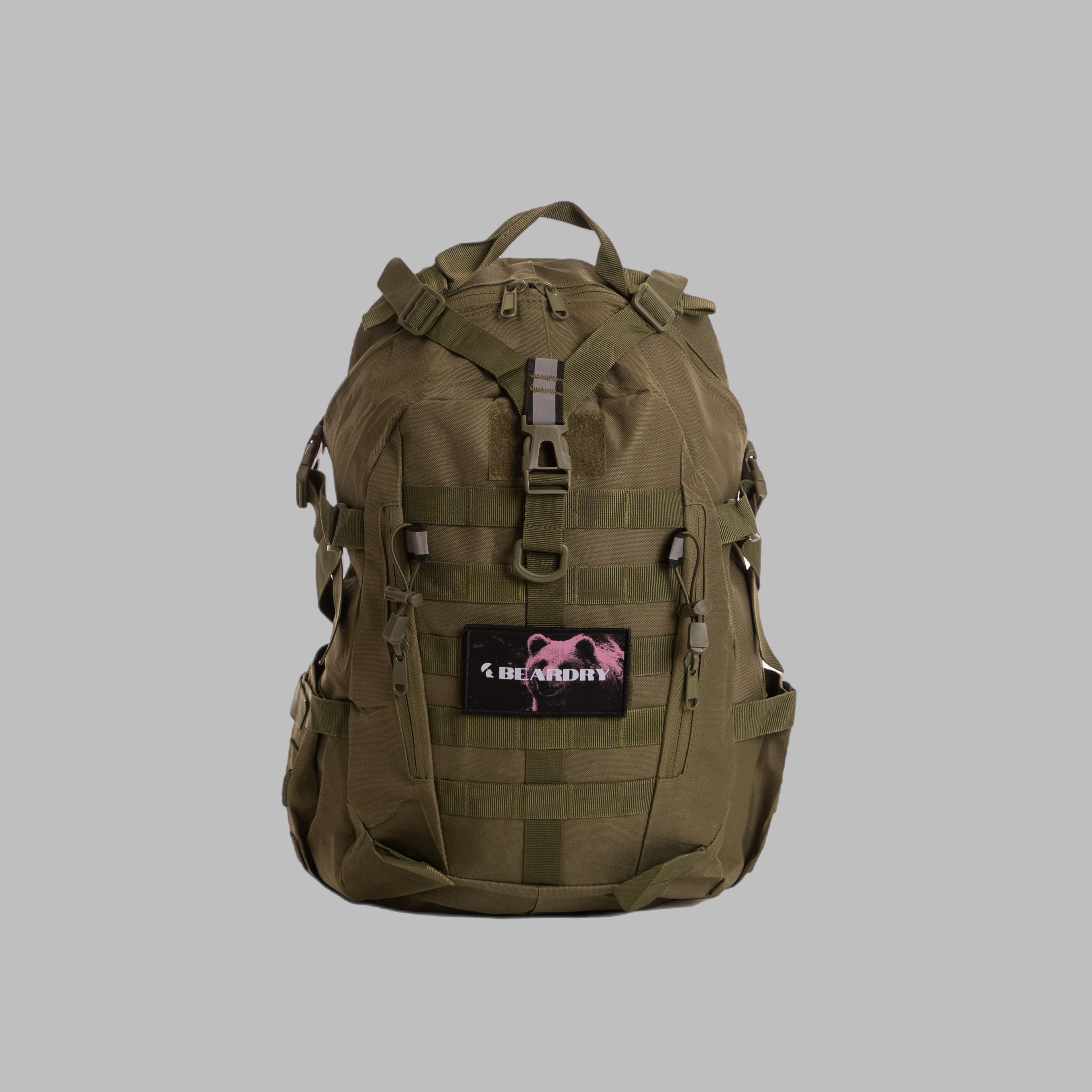 Everyday Jungle Green 25L Backpack with Crimson Bear image 0