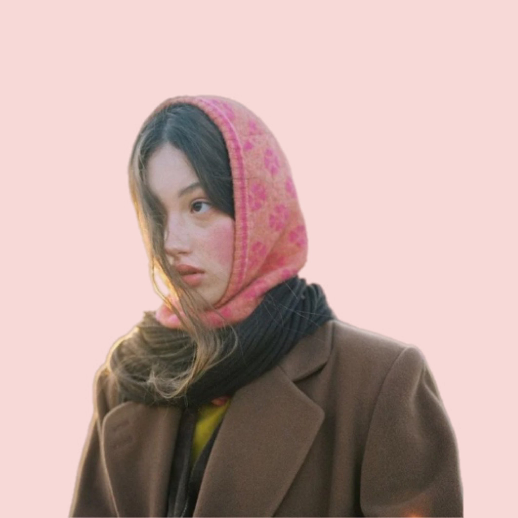 Pastel Orange Floral Balaclava image 3