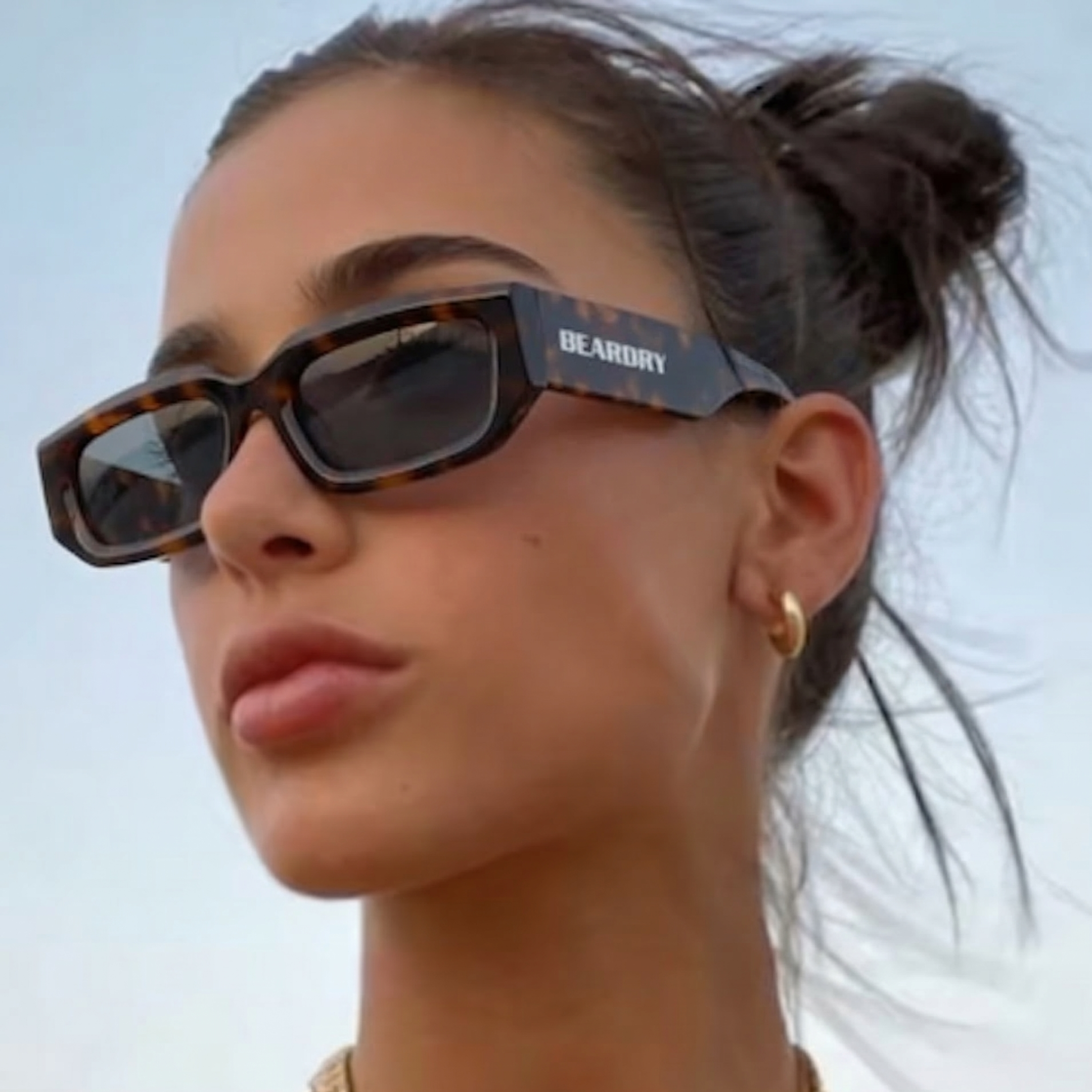 Tortoise Shell Drift Rectangle Polarised Sunglasses